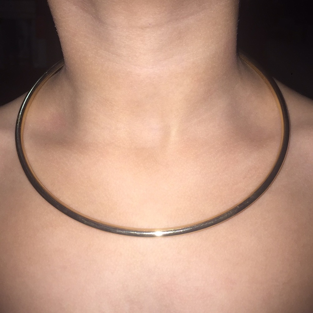 gold bangle necklace